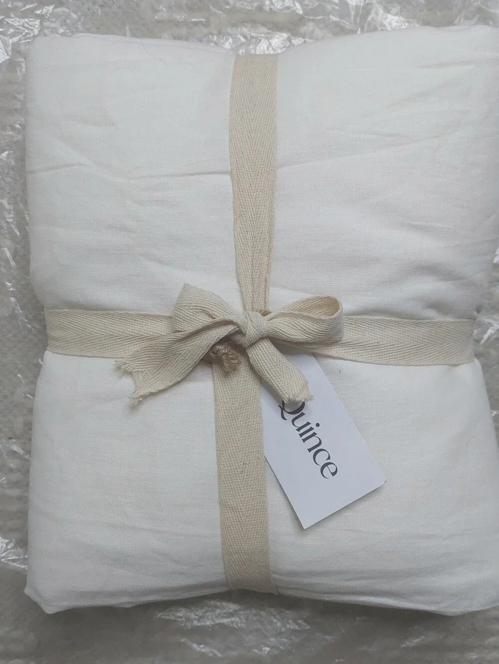 NWT! Quince Linen Ivory Filtering Curtains, 48